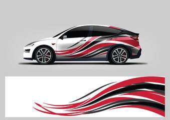 Pink Speed Stripe Car Wrap Style Color Vector Artwork © Lancar