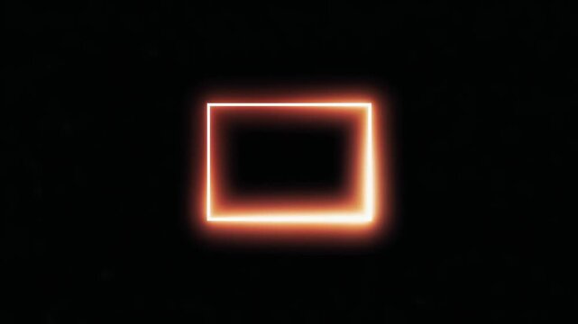 Rectangular frame forms from fast energy surge entering from all four corners