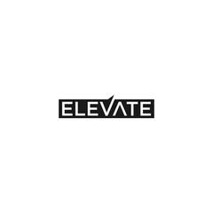 Fototapeta premium Elevate word logo graphic design 1.
