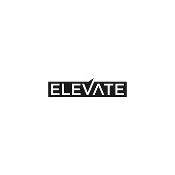 Elevate word logo graphic design 1.