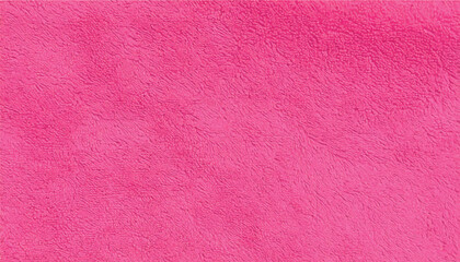 A high-resolution close-up view of a vibrant fuchsia pink terry cloth towel fabric texture. The soft cotton surface shows loops and detail, perfect for luxury bathroom or spa design background. © Bediha Duru Öksüz