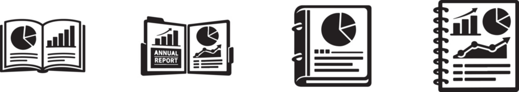 Executive summary multipurpose icon set for business reports, dashboards, presentations, planning.