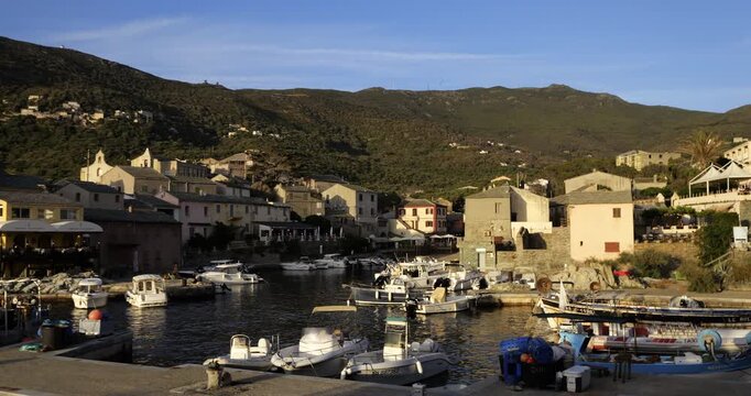 Centuri, the traditional fishing harbor, Cap Corse, Corsica, France.