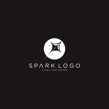 Spark Logo Design with Starburst Icon.