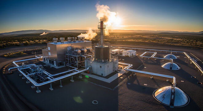 Industrial Power Plant Facility Structure.