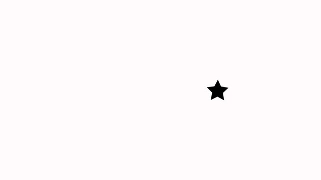 Ratting five star icon animation on white background. Top rating 5 star icon with customer satisfaction special concept. Representing premium product review, excellent customer service feedback