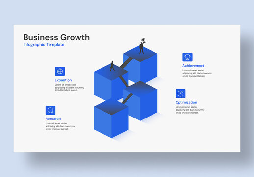 4 Steps Business Growth Infographic Diagram