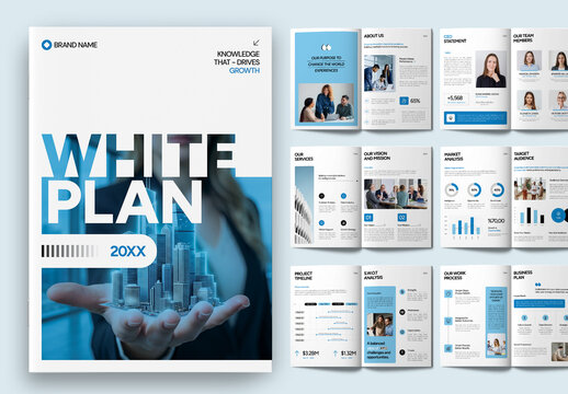 White Plan Brochure Layout
