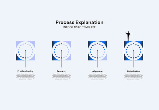 Minimal Process Infographic Template for Business Presentation