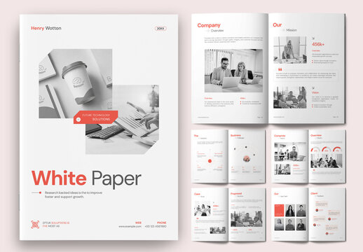 Creative White Paper Brochure Layout