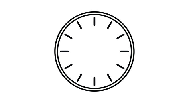 Blank Clock Face Vector Illustration