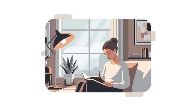 Young professional working on laptop in home office setting.