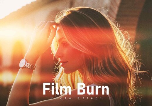 Vintage Film Burn Light Leak Photo Effect