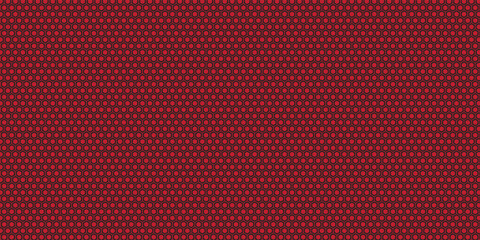 Obraz premium Abstract red honeycomb hexagon pattern background with geometric tech mesh grid