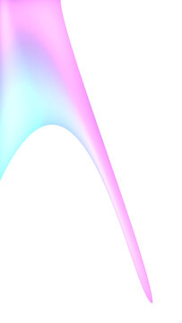 Abstract wavy pastel gradient element with transparent background