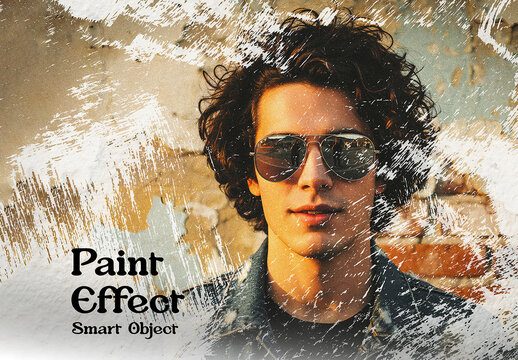 Artistic Oil Paint Brush Stroke Photo Effect