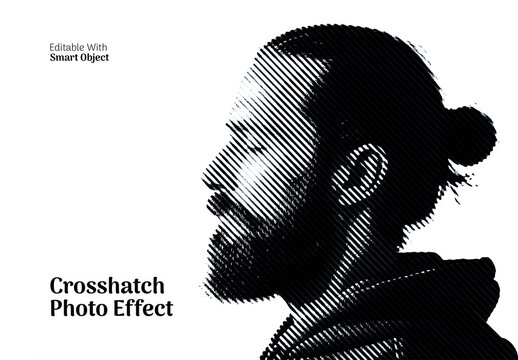 Artistic Crosshatch Line Art Photo Effect