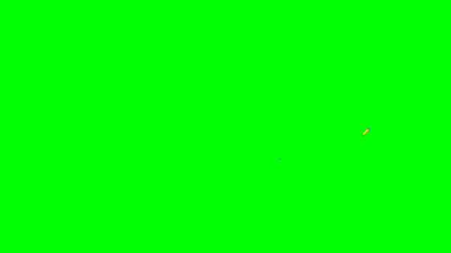 Colorful School Supplies and Stationery Animation on Green Screen for Education and Learning Back to School Videos