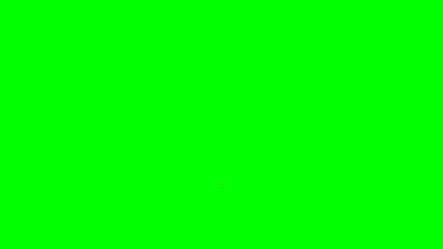 Animated School Desk with Stationery and Books on Green Screen Chroma Key