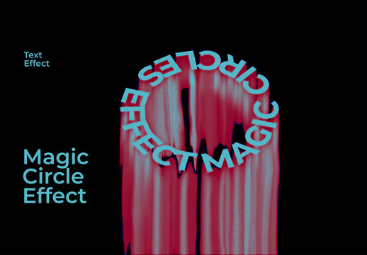 Magic Circle Melted Liquid Text Effect
