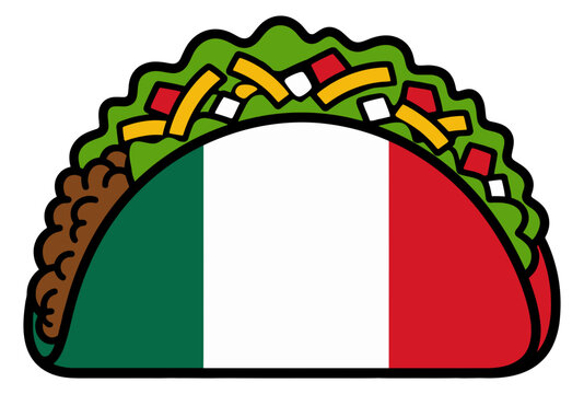 mexican taco vector