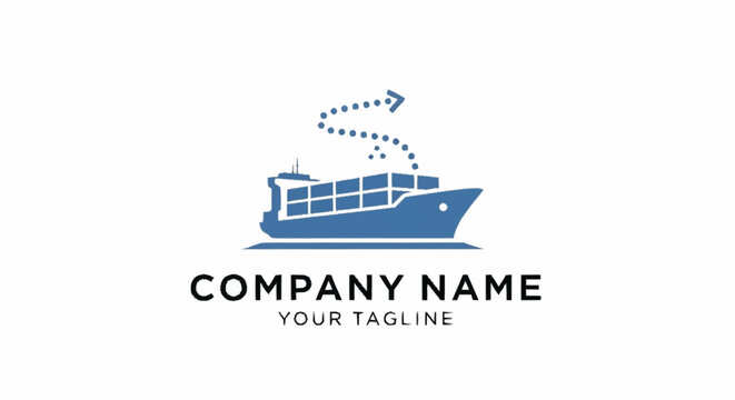 Logistics company shipping transport logo template.