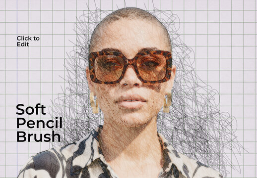 Soft Pencil Brush Sketch Photo Effect