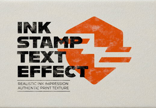 Realistic Ink Stamp Text Effect