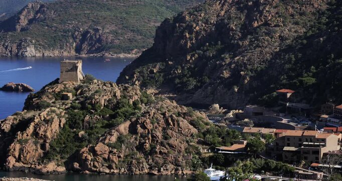 Porto Ota, Gulf of Porto,  Corse du Sud department, Corsica, France