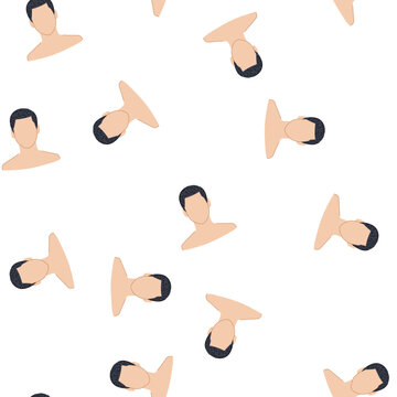 pattern spiky hairstyles for men cartoon. fringe afro, caesar ivy, topknot shaggy spiky hairstyles for men sign. seamless symbol vector illustration