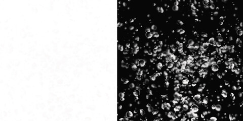 Water droplets falling down on transparent background © kabeer