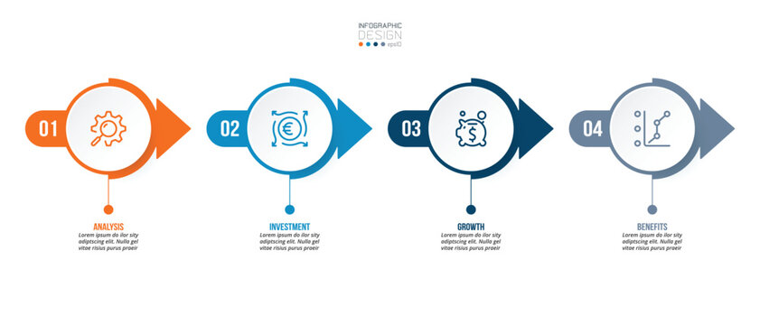 Timeline chart business infographic template.