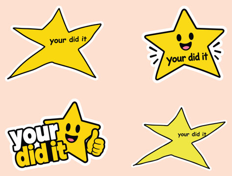 YOUR DID IT STAR MEME STICKER.