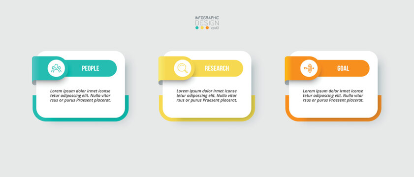 Business concept infographic template with option.