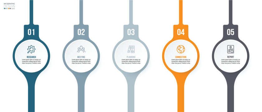 Template with step business infographic or option design.