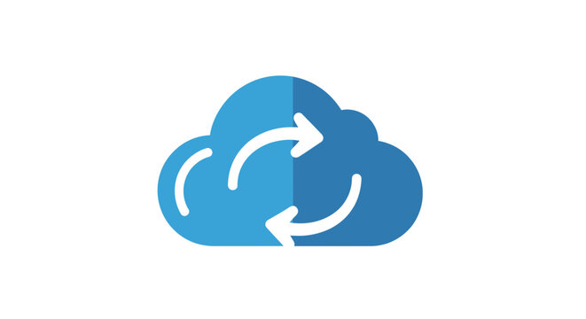 Cloud Sync Refresh Vector Icon