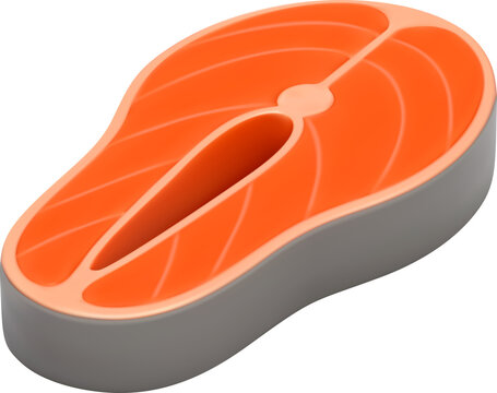 Salmon steak slice 3D icon