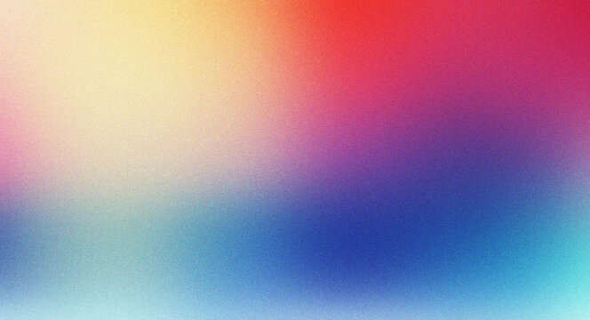Warm and cool color spectrum gradient presenting a blend of red purple blue and green with a textured finish