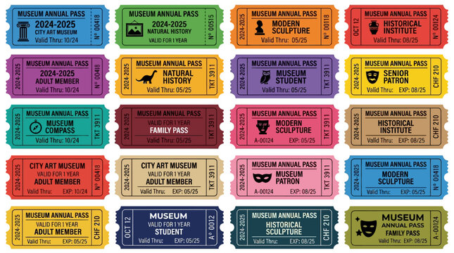 Collection of Museum Annual Passes: Tickets for Art, History, Nature, and More