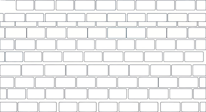 Minimalist Brick Wall Line Art Pattern