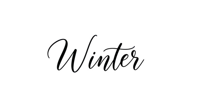 Winter Calligraphy Lettering