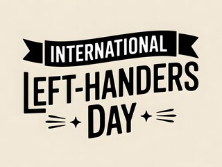 Obraz premium Vintage poster-style International Left-Handers Day typography