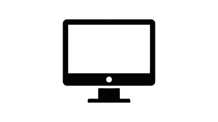 Fototapeta premium Vector illustration of computer monitor icon on a transparent background