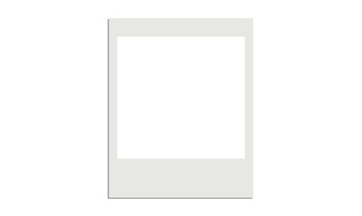 Obraz premium Large vertical white polaroid style photo frame isolated on transparent background for creative scrapbooking design.