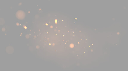 Glowing fire embers floating on transparent background. Light particles overlay effect © Антон Миргородський