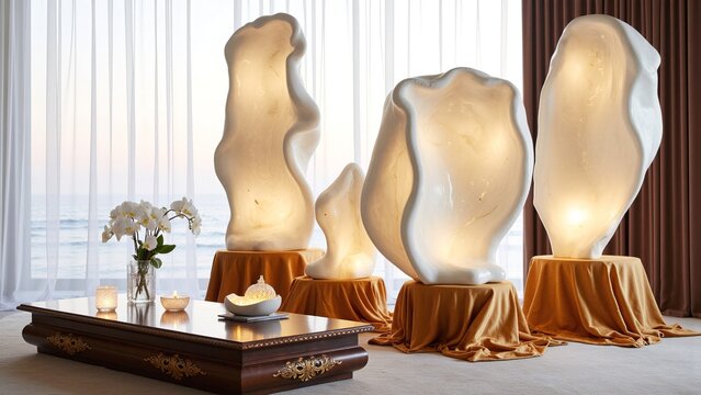 Luxurious Ivory Stone Texture Detail