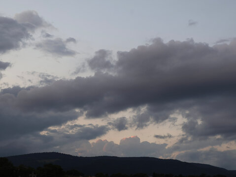 Heavy Storm Clouds Above Rolling Appalachian Mountains