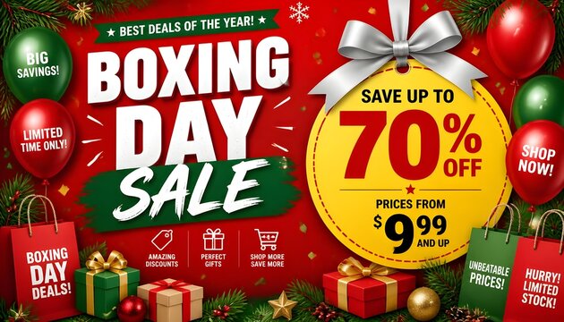 Boxing Day sale Background template with price tag . vector illustration 