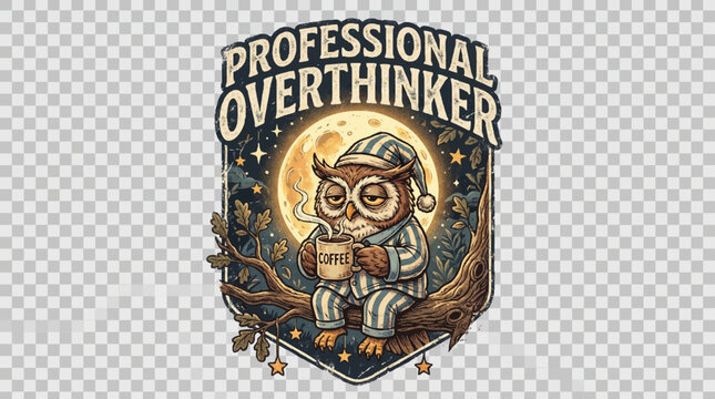 Professional Overthinker Funny Owl