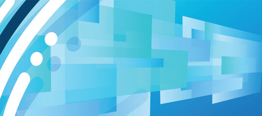 Naklejka premium Abstract blue background with geometric shapes and lines.